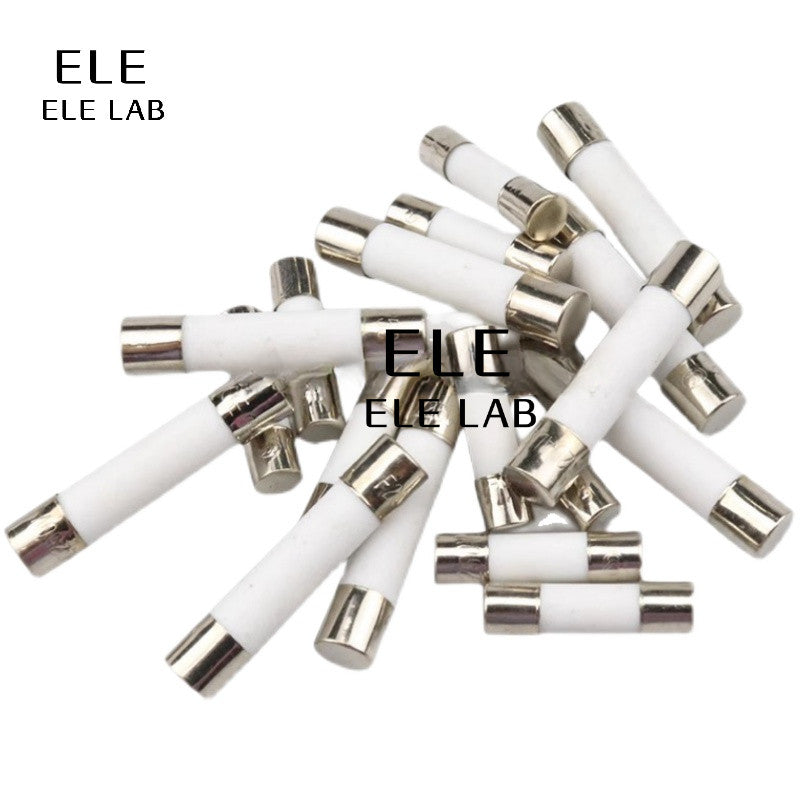 20Pcs Ceramic Fuse Tubes 5x20mm 6x30mm 250V 1A/2A/3A/5A/6.3A/8A/10A/15A/30A for Electronics, Industrial Equipment, and Power Supply Protection