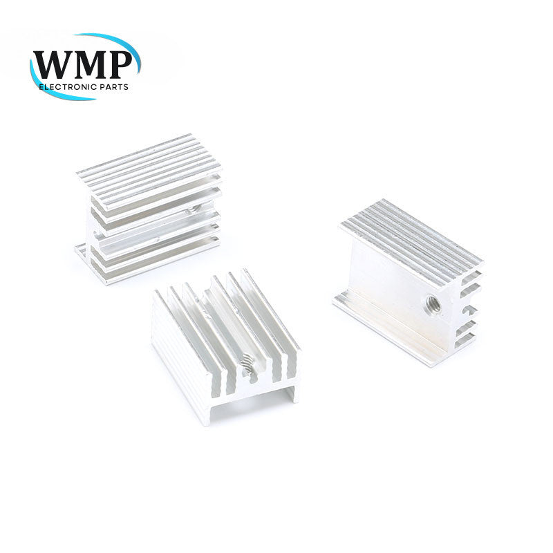 10Pcs 21*15*10mm Heatsink TO-220 Heat Sink for Transistor MOS Tube Radiator Cooler Cooling Fin Aluminum 21x15x10mm Metal Slotting Transistor PBC IC