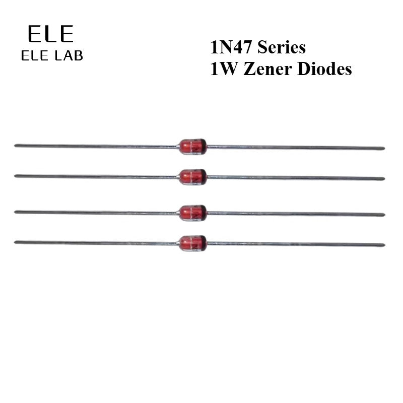50Pcs 1N4727A 1N4728 1N4729 1N4730 1N4731 1N4732 1N4733 1N4734A DO-41 1W Zener Diodes - 3.3V To 5.6V Voltage Regulator Diodes