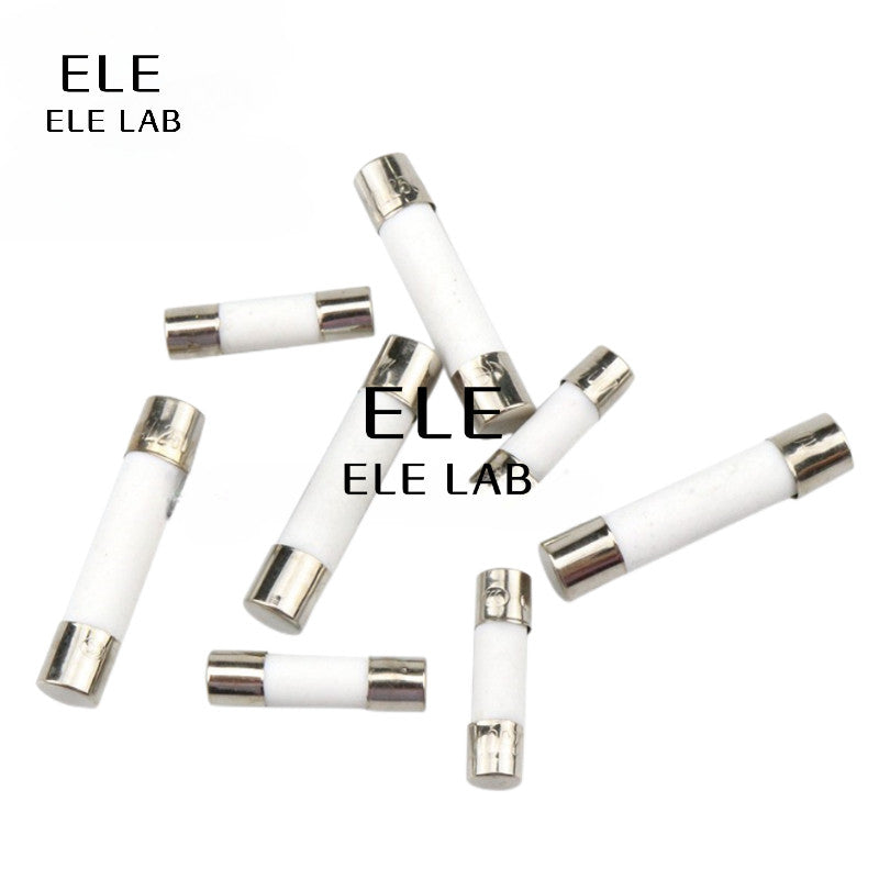 20Pcs Ceramic Fuse Tubes 5x20mm 6x30mm 250V 1A/2A/3A/5A/6.3A/8A/10A/15A/30A for Electronics, Industrial Equipment, and Power Supply Protection