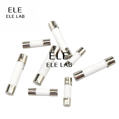 20Pcs Ceramic Fuse Tubes 5x20mm 6x30mm 250V 1A/2A/3A/5A/6.3A/8A/10A/15A/30A for Electronics, Industrial Equipment, and Power Supply Protection