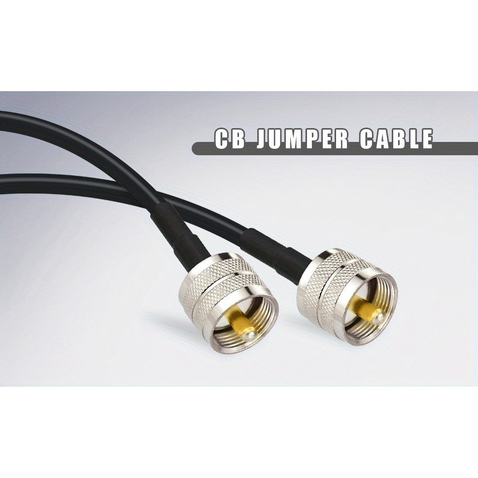 UHF Male PL-259 To UHF Male PL-259 Low Loss Digital Coax UHF Jumper Cable 50cm RG58 for HAM & CB Radio,Antenna Analyzer,Dummy Load,SWR Meter