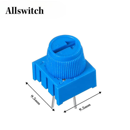 10/5Pcs 3386 3386P Potentiometer Resistor Single Turn Breadboard Trim Potentiometer with Knob for Arduino Trimpot