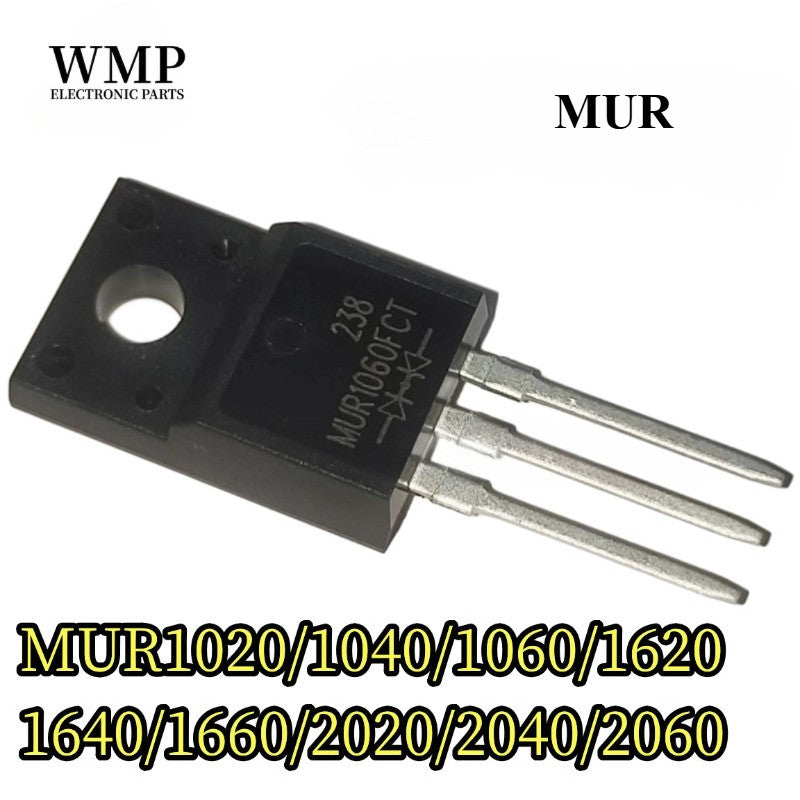 Original MUR1020 MUR1040 MUR1060 MUR1620 MUR 1640 MUR1660 MUR2020 MUR2040 MUR2060FCT TO-220F Fast Recovery Rectifier Diode