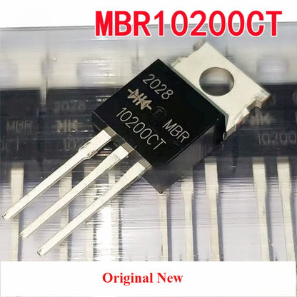 5Pcs Original Schottky Diodes MBR10100CT MBR10200CT MBR10150CT MBR20100CT MBR20150CT MBR20200CT MBR30100CT 10A/15A/20A/30A 100V-200V TO-220 Rectifiers