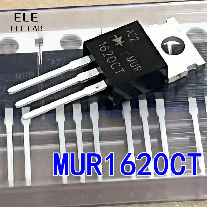 5Pcs Original MUR Series TO-220 Rectifiers MUR860 MUR1520 MUR1560 MUR1620 MUR1640 MUR1660CT 8A-16A 600V-1000V High Voltage Fast Recovery Diodes