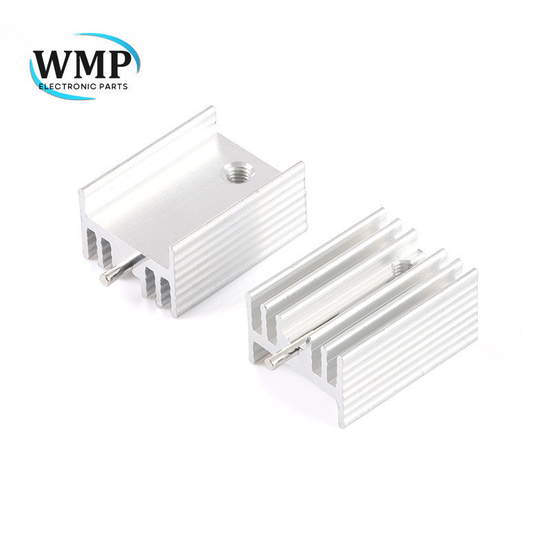 10Pcs 21*15*10mm Heatsink TO-220 Heat Sink for Transistor MOS Tube Radiator Cooler Cooling Fin Aluminum 21x15x10mm Metal Slotting Transistor PBC IC