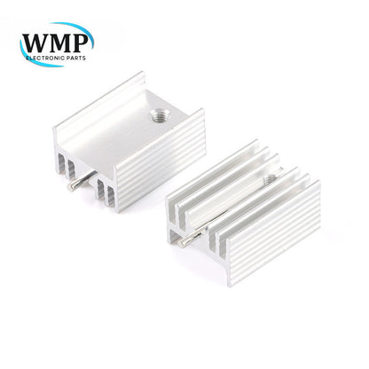 10Pcs 21*15*10mm Heatsink TO-220 Heat Sink for Transistor MOS Tube Radiator Cooler Cooling Fin Aluminum 21x15x10mm Metal Slotting Transistor PBC IC