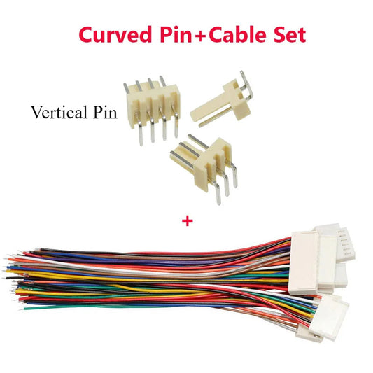 KF2510 Terminal Wire 2.54mm Spacing 2/3/4/5/6Pin Single Head Electronic Cable 20cm Connector Wire with straight needle and curved needle socket