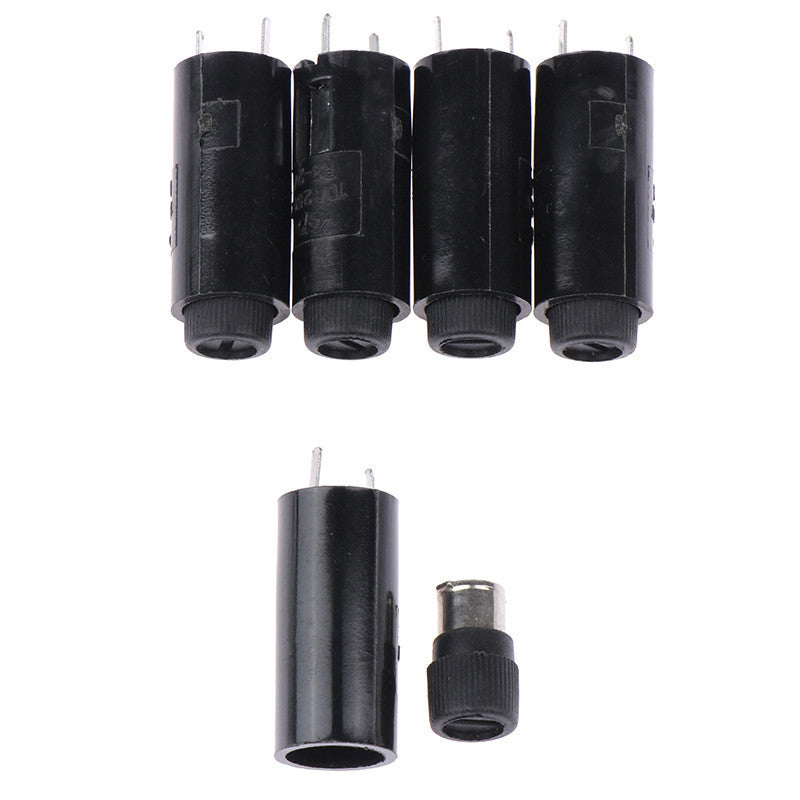 Fuse Holder PTF-45 PTF-50 for Glass Fuse Tube 5*20mm 10A250V PCB Panel Mounting Vertical/Horizontal High Temperature Resistance Fuse Boxes