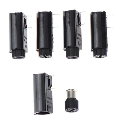 Fuse Holder PTF-45 PTF-50 for Glass Fuse Tube 5*20mm 10A250V PCB Panel Mounting Vertical/Horizontal High Temperature Resistance Fuse Boxes