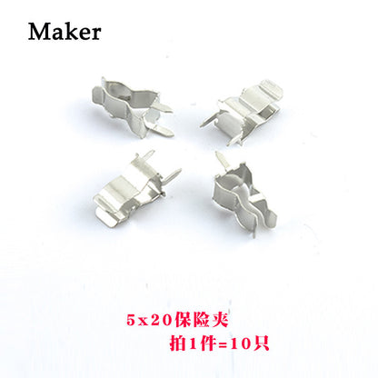 Fuse Holder for Glass Fuse Tube 5X20mm 6X30mm Fuse Box Fuse Clip BLX-A