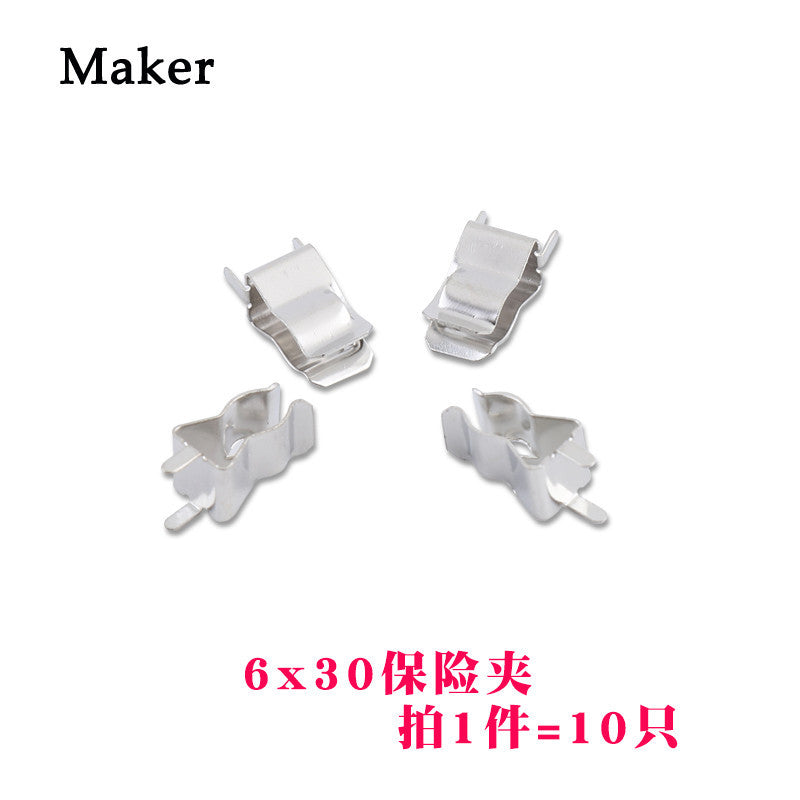 Fuse Holder for Glass Fuse Tube 5X20mm 6X30mm Fuse Box Fuse Clip BLX-A