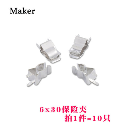 Fuse Holder for Glass Fuse Tube 5X20mm 6X30mm Fuse Box Fuse Clip BLX-A