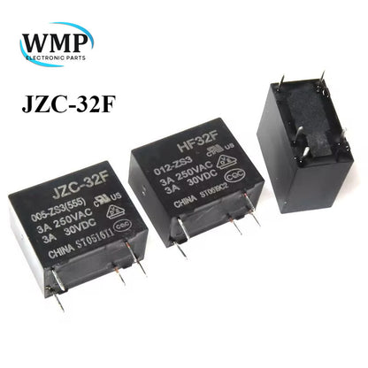 Relay JZC-32F HF32F 005 012 024 -HS HF32F 5V 12V 24V 10A 4PIN 5PIN Relay New and Original