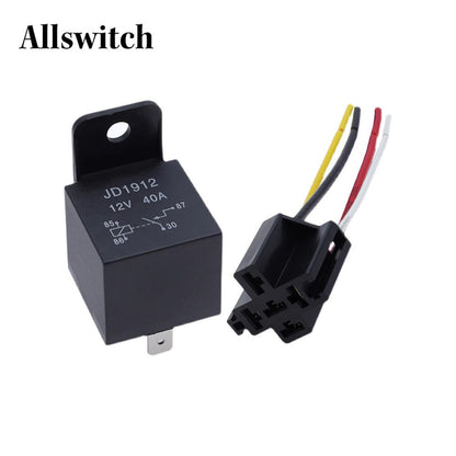 JD1912 Relay 4 Pin 40A 12V 24V 36V 48V 60V 72V SPST Car Truck Van Motorcycle Boat Relay