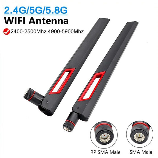 WIFI Antenna 2.4Ghz 5Ghz 5.8Ghz 12Dbi Signal Booster Antenna RP SMA Male Universal Antena Wifi for Amplifier WLAN Router