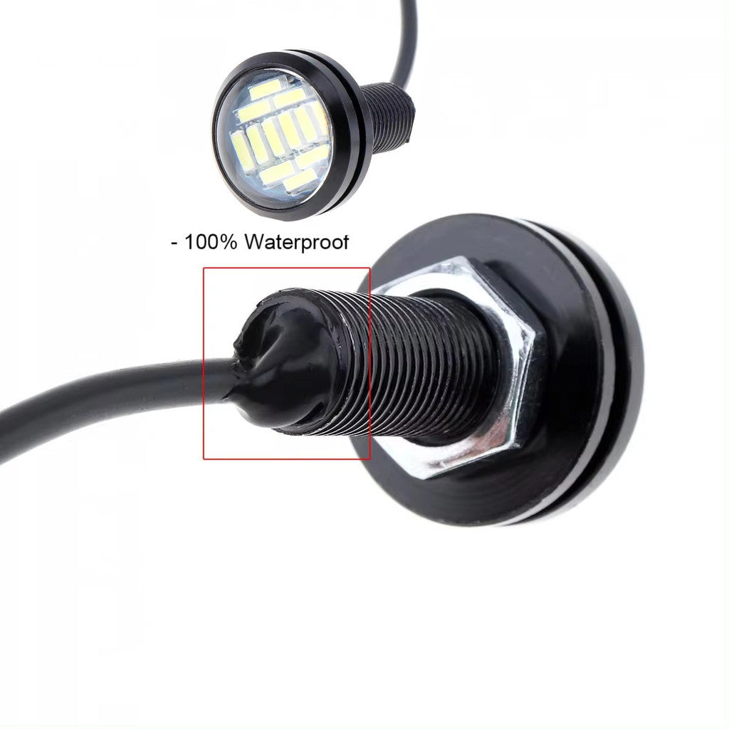 23mm Car Eagle Eye LED Daytime Running Light 4014 12SMD Backup Reversing Lamp Parking Lamp Turn Signal Automobiles Lamps