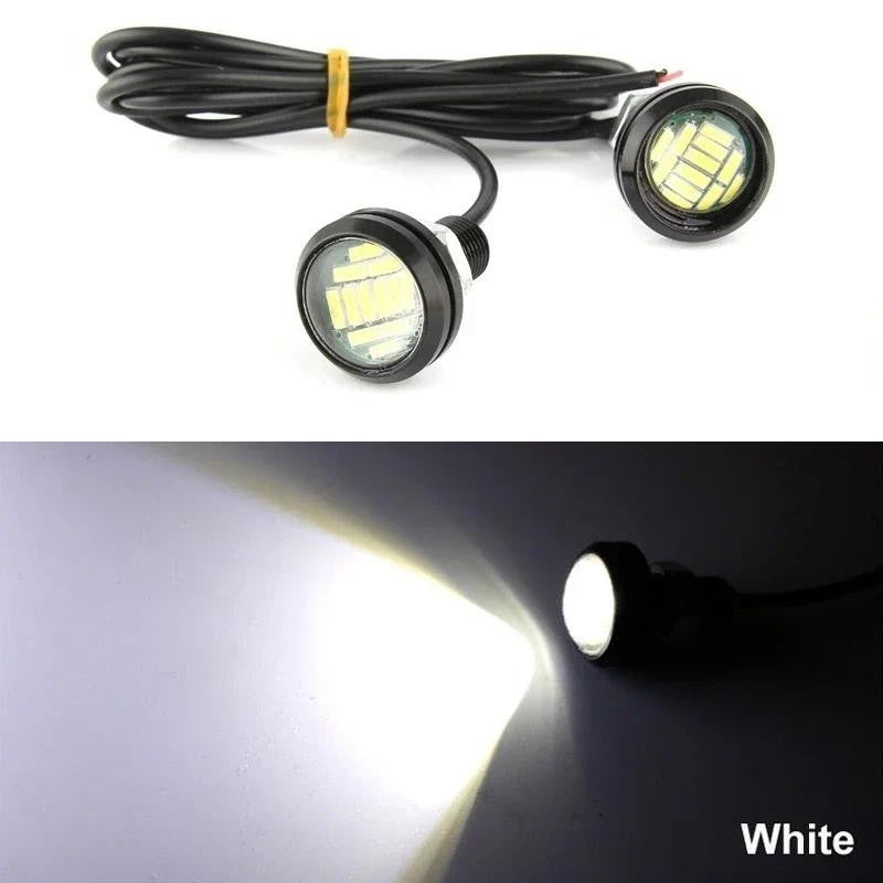 23mm Car Eagle Eye LED Daytime Running Light 4014 12SMD Backup Reversing Lamp Parking Lamp Turn Signal Automobiles Lamps
