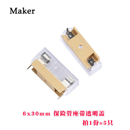 Fuse Holder for Glass Fuse Tube 5X20mm 6X30mm Fuse Box Fuse Clip BLX-A