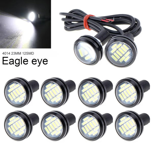 23mm Car Eagle Eye LED Daytime Running Light 4014 12SMD Backup Reversing Lamp Parking Lamp Turn Signal Automobiles Lamps