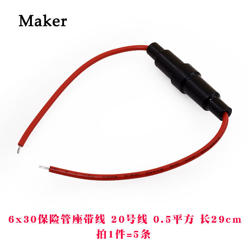 Fuse Holder for Glass Fuse Tube 5X20mm 6X30mm Fuse Box Fuse Clip BLX-A