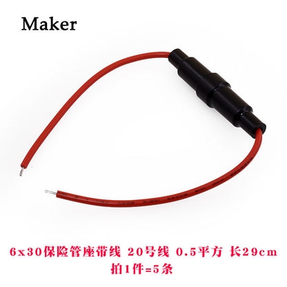 Fuse Holder for Glass Fuse Tube 5X20mm 6X30mm Fuse Box Fuse Clip BLX-A