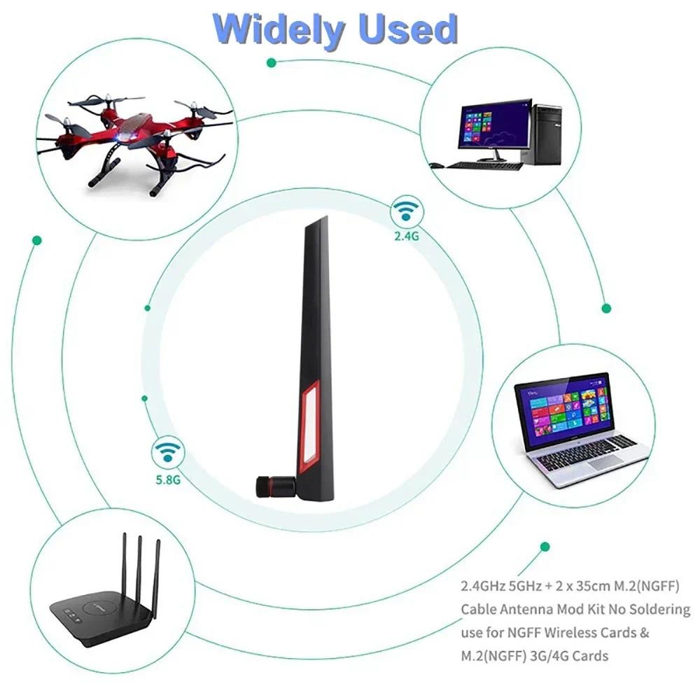WIFI Antenna 2.4Ghz 5Ghz 5.8Ghz 12Dbi Signal Booster Antenna RP SMA Male Universal Antena Wifi for Amplifier WLAN Router