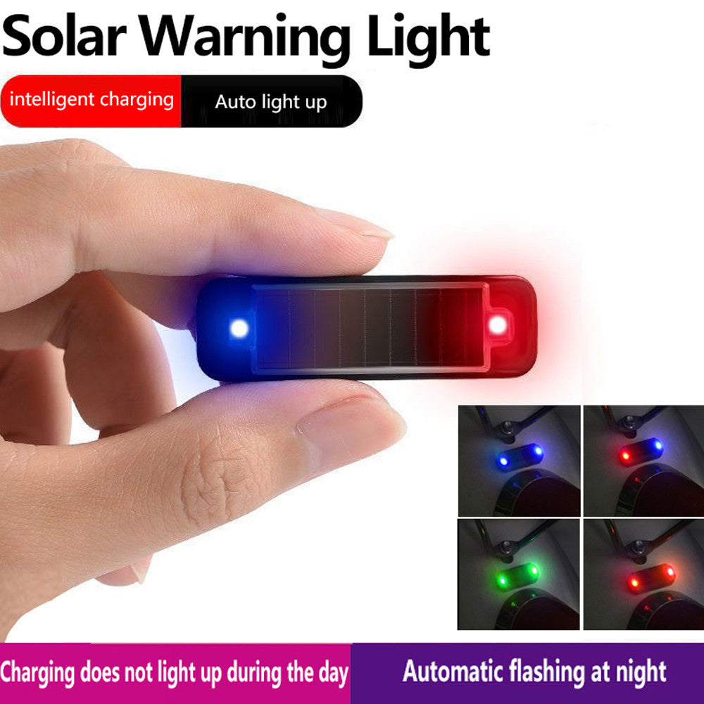 Car Anti-theft Solar Warning Light Car Rear Collision Prevention Free Breathing Light Motorcycl Electric Vehicle Bicycle LEDtail