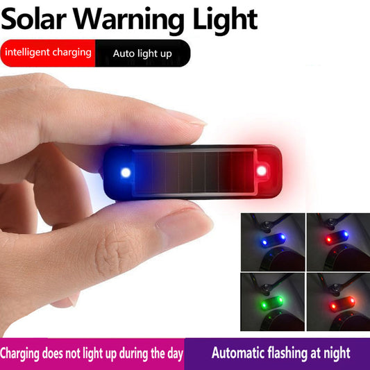 Car Anti-theft Solar Warning Light Car Rear Collision Prevention Free Breathing Light Motorcycl Electric Vehicle Bicycle LEDtail