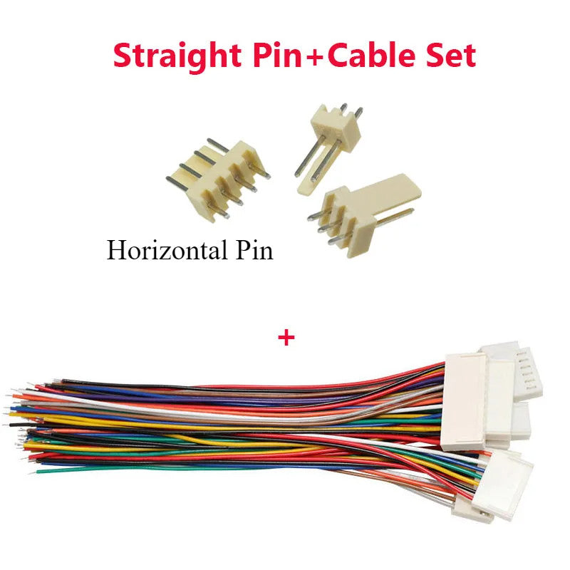 KF2510 Terminal Wire 2.54mm Spacing 2/3/4/5/6Pin Single Head Electronic Cable 20cm Connector Wire with straight needle and curved needle socket
