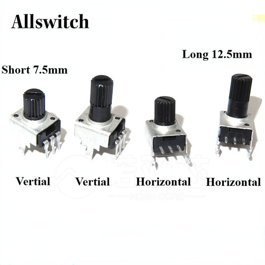 20Pcs RV09 Potentiometer 5K 10K 50K 100K Audio Potentiometer Adjustable Resistor 3pin Variable Resistors