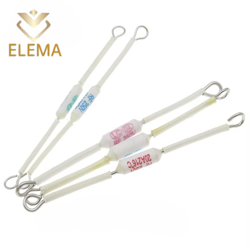 RF Rice Cooker Ceramic Temperature Fuse 10A/15A/20A 250V Ceramic Temperature Fuse For Electric Rice Cooker Safeguard Resistance 165/185/216/230/240Degrees