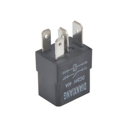Universal Automotive Relay 4Pin 5Pin 40A 12V 24V with Socket Relay for Car Fuel Pump, Spray Lights, Air Conditioning Fan, Fog Lights and Electrical Systems