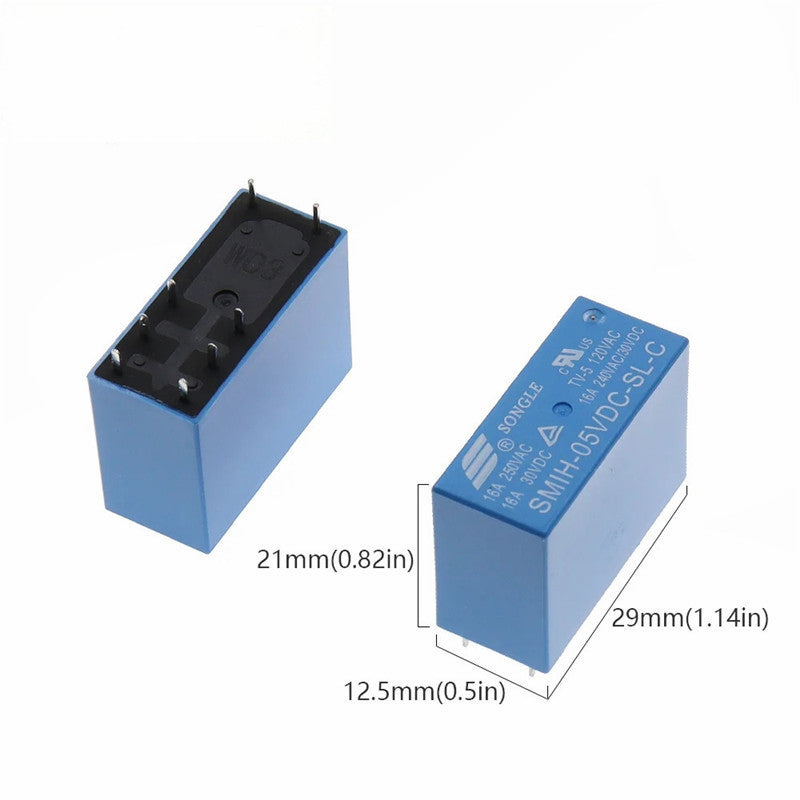 ‌SMIH-05V / 12V / 24V-SL-C Songle 8Pin SMIH Relay 16A 250VAC 30VDC NO/NC Power Relay