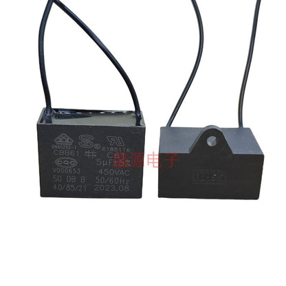 ‌Original CBB61 450V Capacitor 1UF 1.2UF 1.5UF 1.8UF 2UF 2.2UF 2.5UF 3UF 3.5UF 4UF 5UF 5.5UF 6UF 6.5UF 7UF 8UF 10UF for Fans, Range Hoods – Explosion-Proof Flame-Retardant