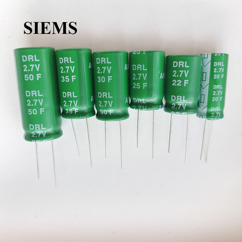 Super Farad Capacitor 1F/1.5F/2F/3F/4F/4.7F/5F/7F/10F/15F/18F/22F/25F/30F/50F Super Farad Capacitor 2.7V