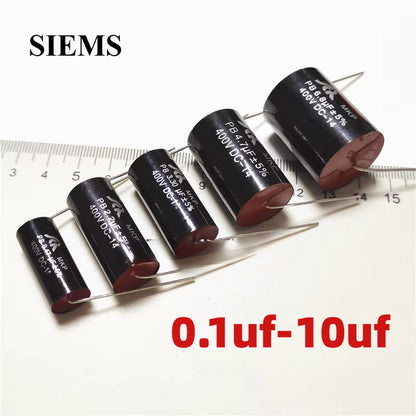 1Pcs MKP Series Audiophile Frequency-Divided Audio Capacitor 400V 0.1uF-10uF SCR Polypropylene Non-Polarity Speaker Audio Capacitor