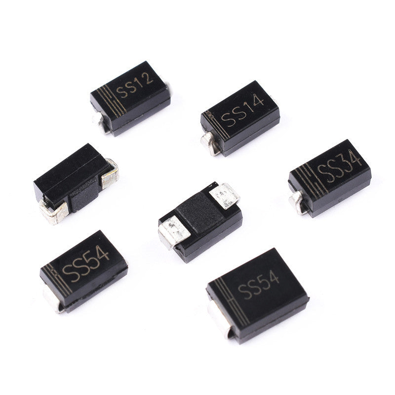 100/50Pcs SS12 SS14 SS24 SS26 SS36 SS54 SS110 M1 M2 M7 SMA Packages SMD Schottky Rectifier Diodes