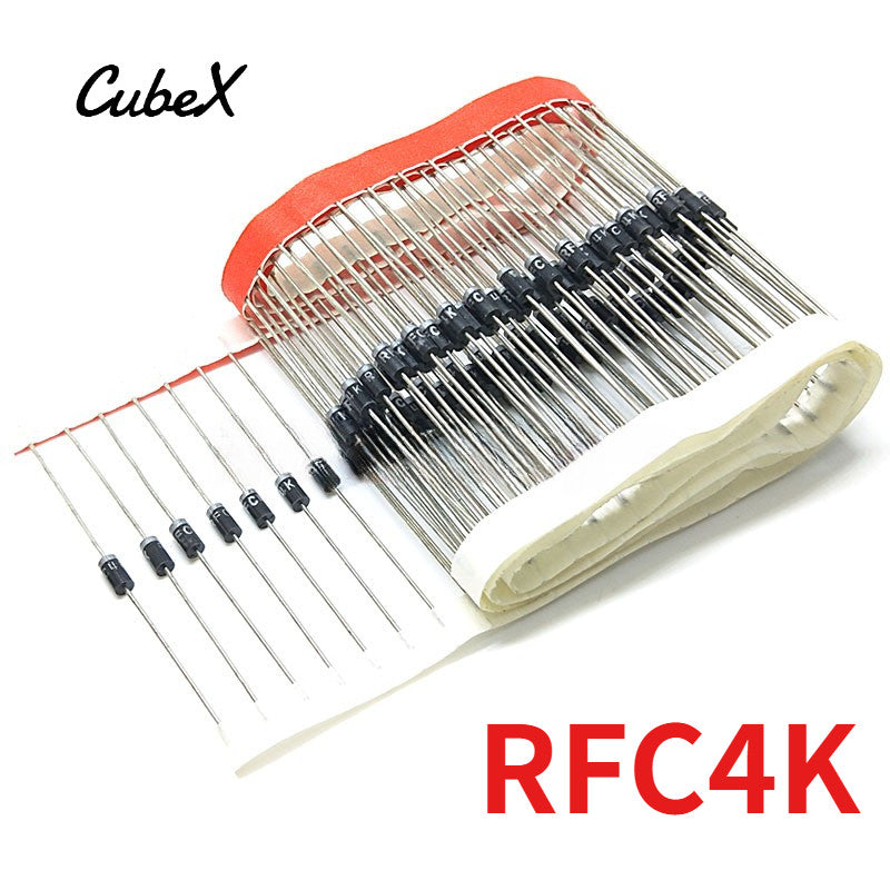 50Pcs 4000V High Voltage Diode RFC4K High-Voltage Rectifier Diode 1A Large Current R4000F R4000 for mosquito swatter