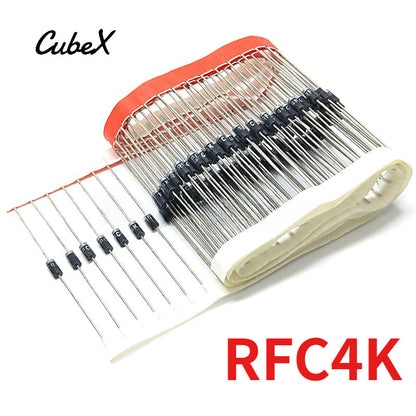 50Pcs 4000V High Voltage Diode RFC4K High-Voltage Rectifier Diode 1A Large Current R4000F R4000 for mosquito swatter