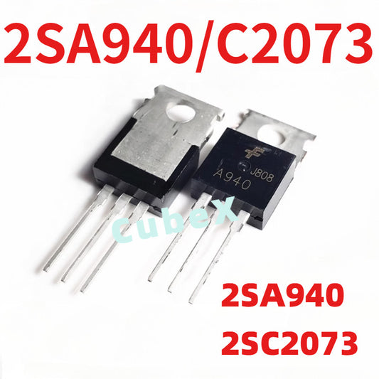 10Pcs Original 2SA940 2SC2073 A940 C2073 PNP Complementary Pair High-Power Transistors TO-220