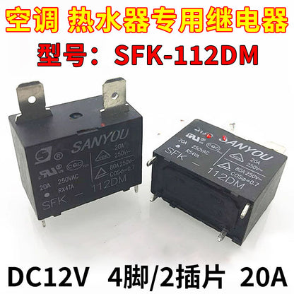 SFK-112DM-E Power Relay for Water Heater & Air Conditioning Compatible with Midea, Haier, Gree SFK-112DM SFK-112DM-E MPY-S-112-A RF-SS-112DMF 891WP-1A-C G4A-1A-E SFK-112DMP MPY-S-1