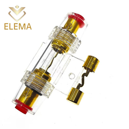 Auto Car Fuse Holder Block 10A/20A/30A/60A/80A/100A 10*38mm AGU Fuse Holder Audio In Line AMP Amplifier Gold Plated Fuse Holder