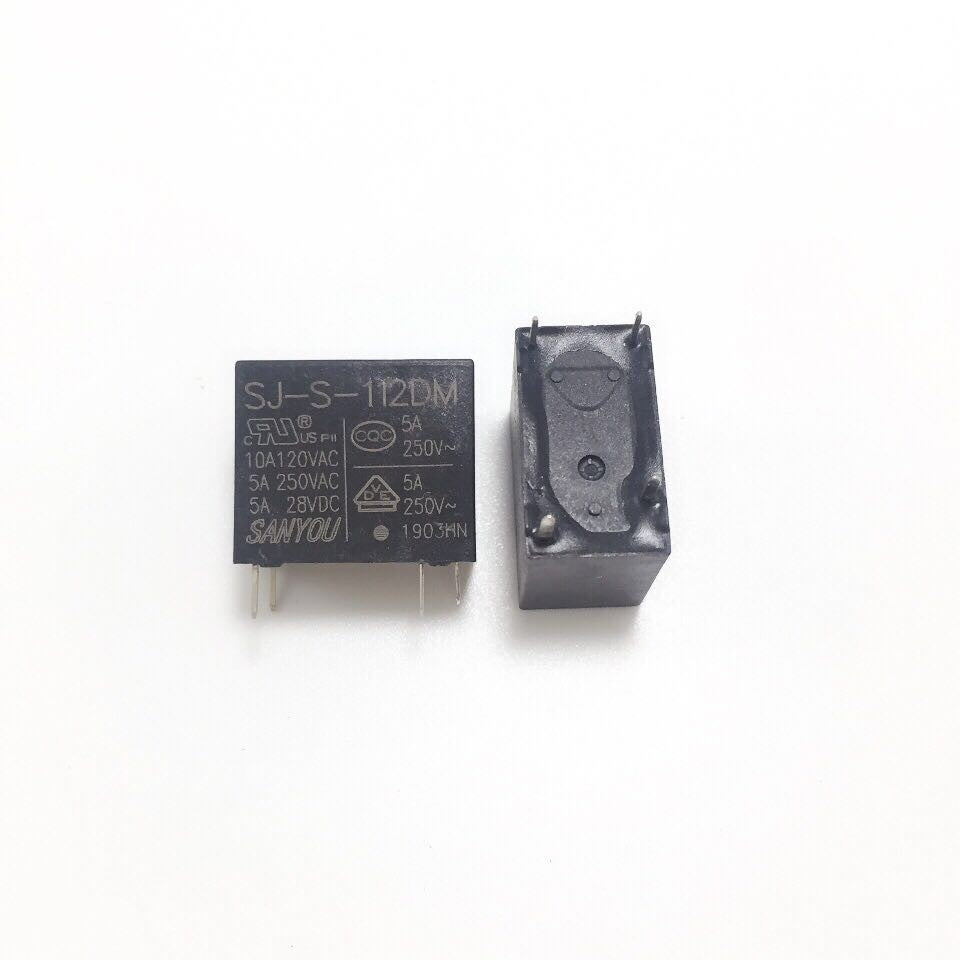 2Pcs SANYOU SJ-S Relay 4Pin Automotive Relay Universal Power Relay SJ-S-105DM 109 112 118 124DMH
