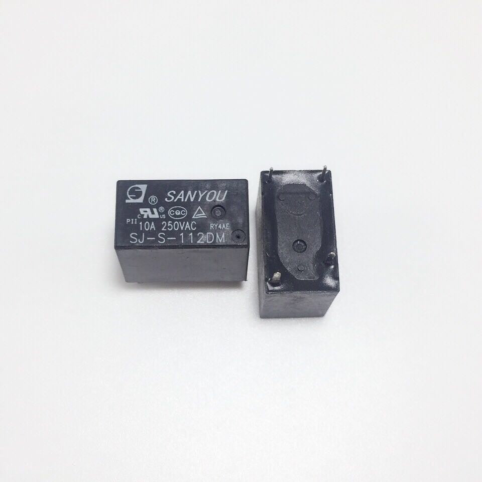 2Pcs SANYOU SJ-S Relay 4Pin Automotive Relay Universal Power Relay SJ-S-105DM 109 112 118 124DMH
