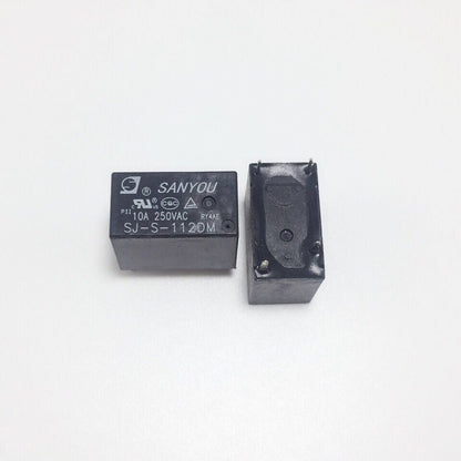 2Pcs SANYOU SJ-S Relay 4Pin Automotive Relay Universal Power Relay SJ-S-105DM 109 112 118 124DMH