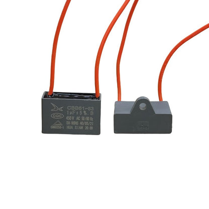 ‌Original CBB61 450V Capacitor 1UF 1.2UF 1.5UF 1.8UF 2UF 2.2UF 2.5UF 3UF 3.5UF 4UF 5UF 5.5UF 6UF 6.5UF 7UF 8UF 10UF for Fans, Range Hoods – Explosion-Proof Flame-Retardant