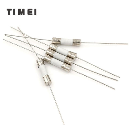 10pcs Ceramic Fast-Acting Fuse with Leads 5x20mm 0.5A 1A 2A 3.15A 4A 5A 6A 6.3A 8A 10A 12A 15A 20A 25A 30A