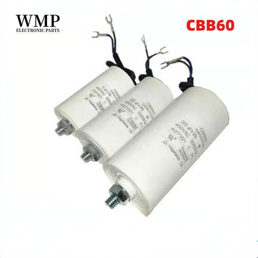 CBB60 Motor Run Capacitor Start Water Pump Washer Air Pump with Screws 450V 6uf 8uf 10uf 20uf 30uf 40uf 50uf 60uf 70uf 100uF